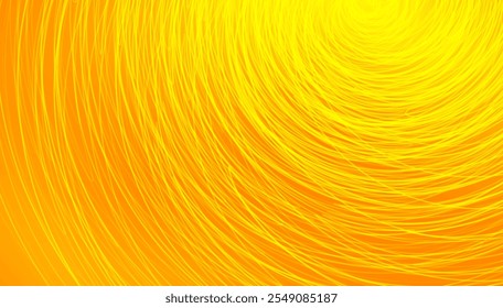 fundo do sol, paisagem do deserto, savana efeito do sol e saara, cor amarela laranja brilhante sunburst, efeito de ilustração vetorial círculo espiral com linha