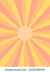 Sun background in a retro style. Vector illustration