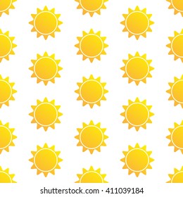 Sun background. Seamless pattern. Vector illustration.