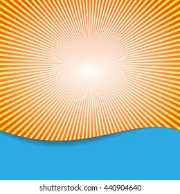 Sun Background, Summer Sun Light Burst, Vector Illustration