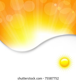 Sun Background, Vector Illustration