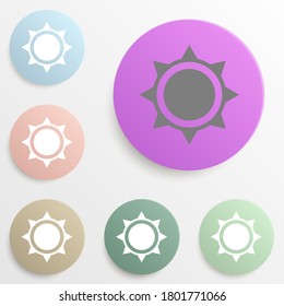 Sonnenbadfarbensatz. Einfache Glyphe, flache Vektorgrafik von Web-Icons für i und ux, Website oder mobile Anwendung