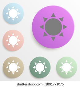 sun badge color set. Simple glyph, flat vector of web icons for ui and ux, website or mobile application