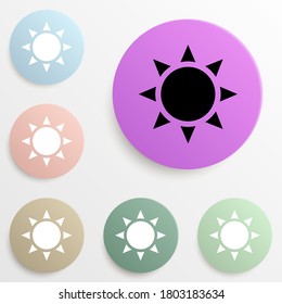 the sun badge color set. Simple glyph, flat vector of web icons for ui and ux, website or mobile application