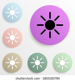 the sun badge color set. Simple glyph, flat vector of web icons for ui and ux, website or mobile application