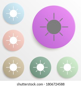 Conjunto de colores de la insignia de sol. Glifo simple, vector plano de iconos web para ui y ux, sitio web o aplicación móvil