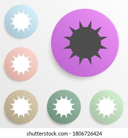 the sun badge color set. Simple glyph, flat vector of web icons for ui and ux, website or mobile application