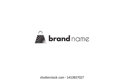 Sun Bag Abstract black vector logo design
