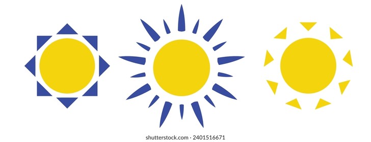 iconos de forma de bola solar para el logotipo