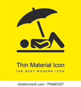 Sun bath bright yellow material minimal icon or logo design