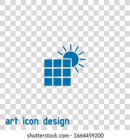 icono del vector de la batería solar en fondo blanco