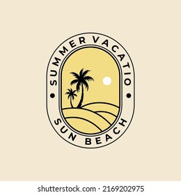 Logo-Design des Sun Beach-Badens, Vektorgrafik