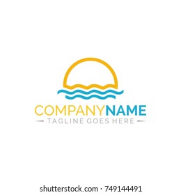 Sun Beach Logo Stock Vector (Royalty Free) 749144491 | Shutterstock