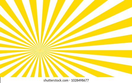 Sun Beam Ray Sunburst Pattern Background Summer. Shine Summer Pattern.Vector.