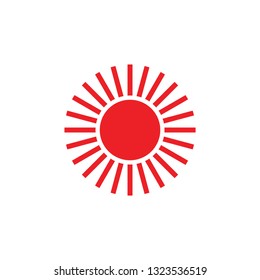 sun beam simple geometric symbol logo vector