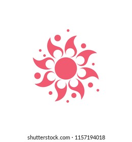 sun beam warm symbol logo vector