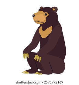 Sun bear icon clipart avatar logotype isolated illustration