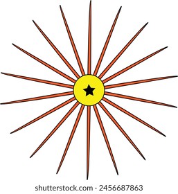 Sol hermoso icono de Vector en flor eps 10 
