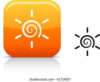  Sun beautiful icon. Vector illustration.