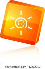  Sun beautiful icon. Vector illustration.