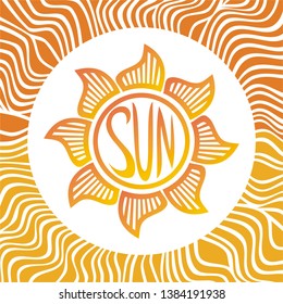 Sun. Beautiful nature background. Vector illustration