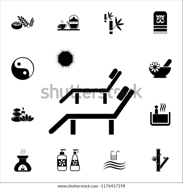 sun
beds icon. SPA icons universal set for web and
mobile