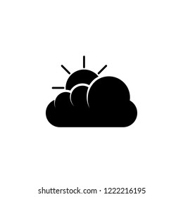 Sun behind the cloud icon. Element of weather. Premium quality graphic design icon. Signs and symbols collection icon for websites, web design, mobile app on white background