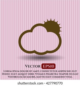 Icono o símbolo de Sun Behind Cloud