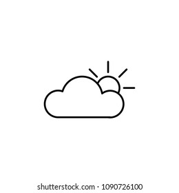 the sun behind the clouds icon. Element of travel icon for mobile concept and web apps. Thin line the sun behind the clouds icon can be used for web and mobile. Premium icon on white background