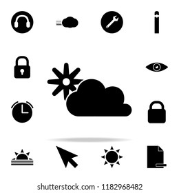 the sun behind the clouds icon. web icons universal set for web and mobile