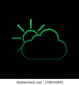 the sun behind the clouds line nolan icon. Simple thin line, outline vector of camping icons for ui and ux, website or mobile application