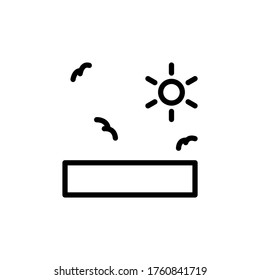 Sun, birds, ocean icon. Simple line, outline vector elements of saving marine icons for ui and ux, website or mobile application
