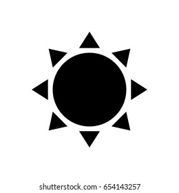 Sun - Black Flat icon