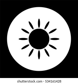 Sun -  black vector icon