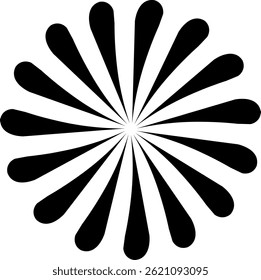 Sun blast type flower icon design vector 