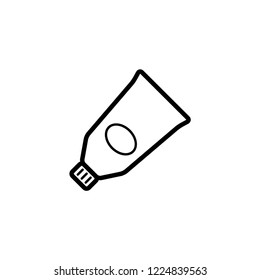 Sun Block Cream Icon Vector in Flat Style. A Beauty Care Sign and Symbol on White Isolated Background. EPS 10.