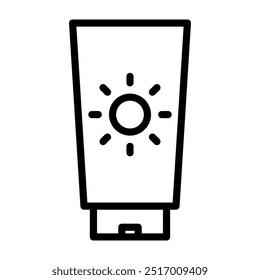 Sun block icon in minimalist style