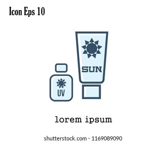 Sun block icon vector