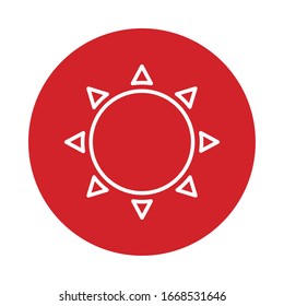 Sun block style icon design, summer nature tropical season holiday sunny weather and energy theme Vector illustration