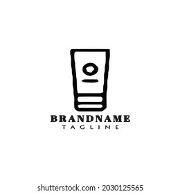 sun blocker tube logo icon design template modern vector illustration