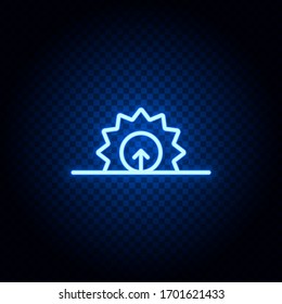 icono del vector neón azul