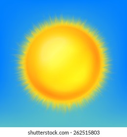 Sun in the blue sky