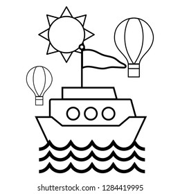 sun with boat