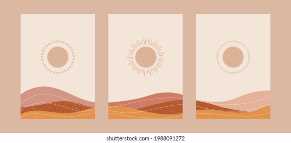 fondo abstracto de sun boho, arte bohemio, papel tapiz boho