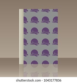 Sun and Book. Realistic image of the object with reflection
