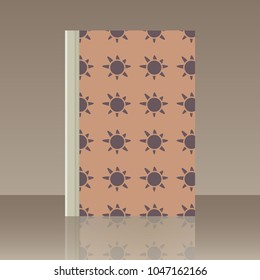 Sun and Book. Realistic image of the object with reflection