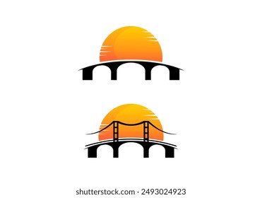 Diseño de Vector de logotipo de Sun Bridge