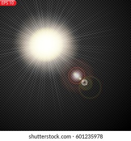 Sun bright, glare, yellow star