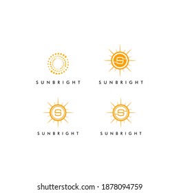 Sun Bright Logo Design Vector Illustration