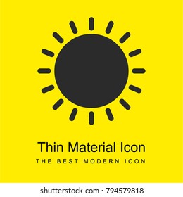 Sun bright yellow material minimal icon or logo design